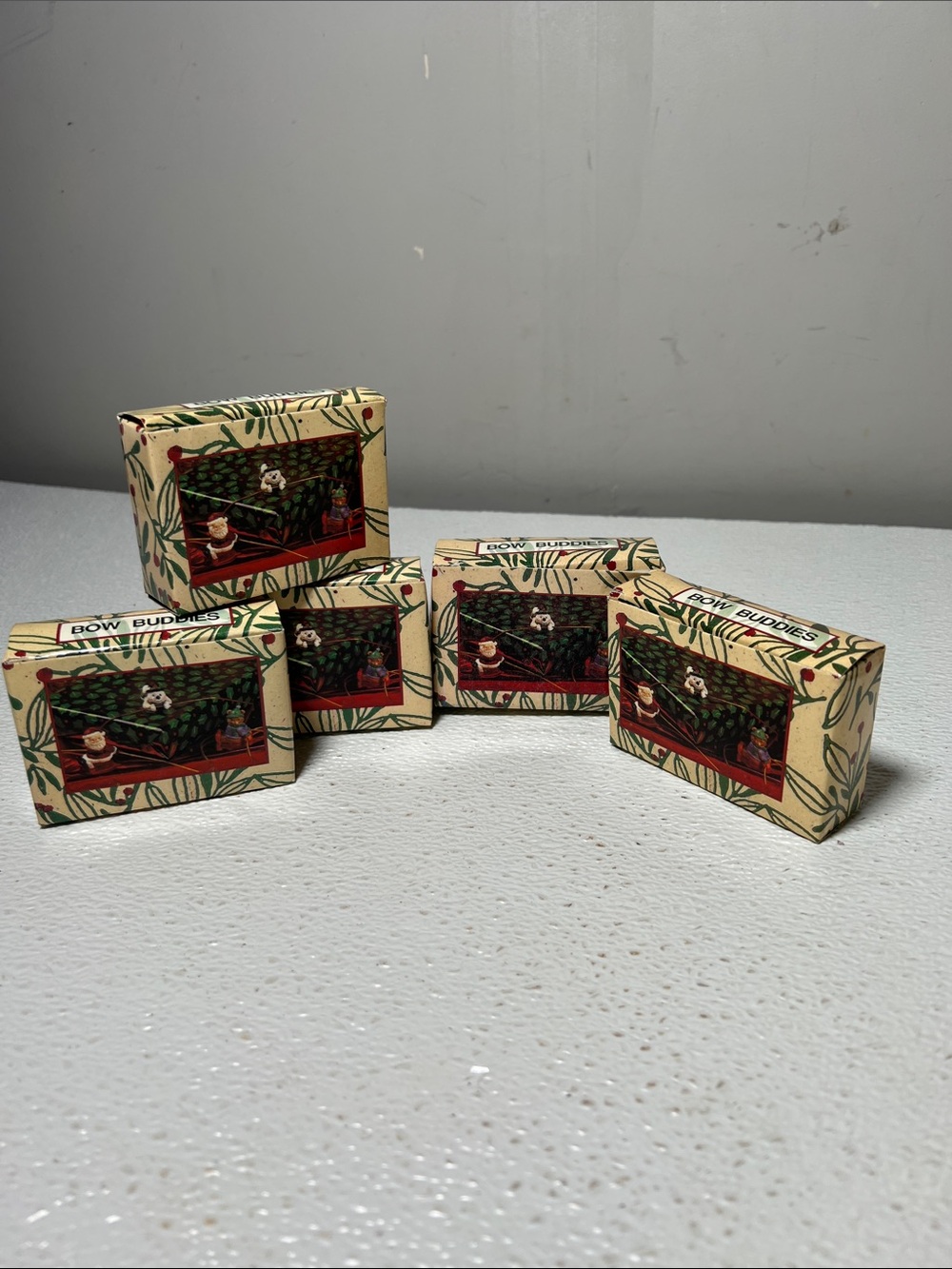 Bow Buddies Holiday Ornament Set - 5 Boxes NEW